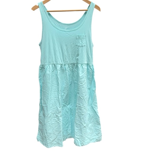 GAP Women’s Teal fit and flare lined dress size XL stretchy, cotton blend beach - Picture 2 of 12
